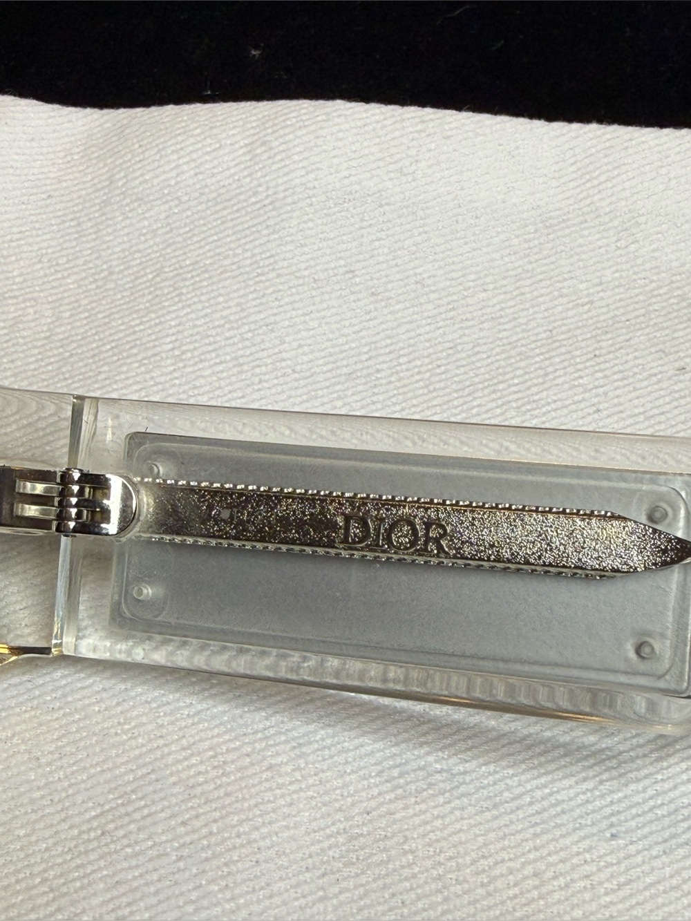 Dior Clear Frame Sunglasses with Silver Accents - Picture 4 of 5